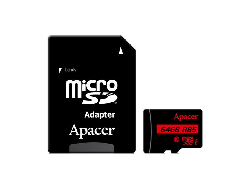 Apacer 64GB Class 10 MicroSD with Adapter